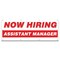 Signmission Now Hiring Assistant Manager Banner Apply Inside Accepting Application Single Sided B-96-30195 - alternate 1